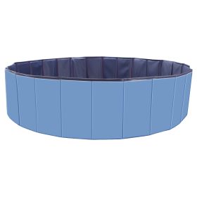 Foldable Pet Swimming Pool PVC Kiddie Baby Dog Swim Pool Bathing Tub Playmat Kids Pools (Option: 63 Inch Blue)
